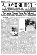 Titelblatt der Nummer 70 von Automobil-Revue Zeitungen 1934