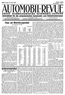 Titelblatt der Nummer 5 von Automobil-Revue Zeitungen 1935