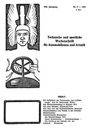 Titelblatt der Nummer 9 von Automobil-Revue Zeitungen 1912