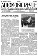 Titelblatt der Nummer 4 von Automobil-Revue Zeitungen 1945