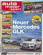 Titelblatt der Nummer 17 von auto motor und sport 2013
