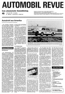 Titelblatt der Nummer 45 von Automobil-Revue Zeitungen 1978