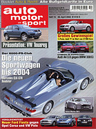 Titelblatt der Nummer 10 von auto motor und sport 2002