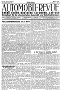 Titelblatt der Nummer 81 von Automobil-Revue Zeitungen 1928