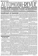 Titelblatt der Nummer 43 von Automobil-Revue Zeitungen 1930