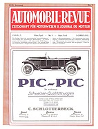 Titelblatt der Nummer 3 von Illustrierte Automobil-Revue 1922