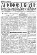 Titelblatt der Nummer 39 von Automobil-Revue Zeitungen 1943