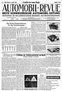 Titelblatt der Nummer 1 von Automobil-Revue Zeitungen 1948