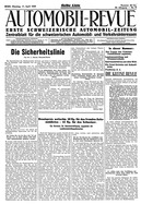 Titelblatt der Nummer 30 von Automobil-Revue Zeitungen 1939
