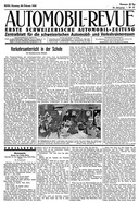 Titelblatt der Nummer 16 von Automobil-Revue Zeitungen 1935