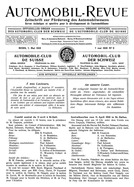 Titelblatt der Nummer 9 von Automobil-Revue Zeitungen 1910