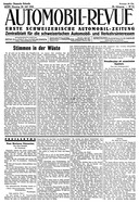 Titelblatt der Nummer 62 von Automobil-Revue Zeitungen 1932