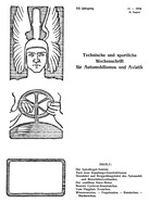 Titelblatt der Nummer 14 von Automobil-Revue Zeitungen 1916