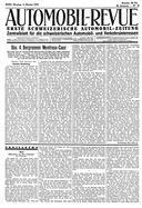 Titelblatt der Nummer 80 von Automobil-Revue Zeitungen 1934