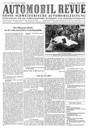 Titelblatt der Nummer 21 von Automobil-Revue Zeitungen 1952