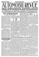 Titelblatt der Nummer 100 von Automobil-Revue Zeitungen 1932