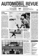 Titelblatt der Nummer 12 von Automobil-Revue Zeitungen 1981