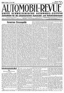 Titelblatt der Nummer 55 von Automobil-Revue Zeitungen 1934