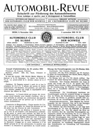 Titelblatt der Nummer 35 von Automobil-Revue Zeitungen 1910