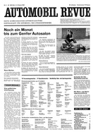 Titelblatt der Nummer 6 von Automobil-Revue Zeitungen 1967