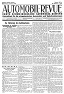 Titelblatt der Nummer 16 von Automobil-Revue Zeitungen 1933
