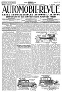 Titelblatt der Nummer 47 von Automobil-Revue Zeitungen 1925