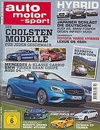 Titelblatt der Nummer 14 von auto motor und sport 2012