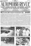 Titelblatt der Nummer 53 von Automobil-Revue Zeitungen 1925