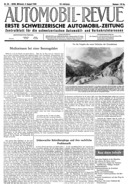 Titelblatt der Nummer 34 von Automobil-Revue Zeitungen 1948