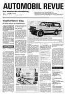 Titelblatt der Nummer 23 von Automobil-Revue Zeitungen 1978
