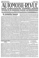 Titelblatt der Nummer 27 von Automobil-Revue Zeitungen 1933