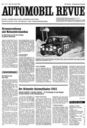 Titelblatt der Nummer 4 von Automobil-Revue Zeitungen 1965