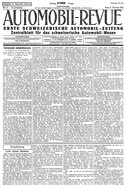 Titelblatt der Nummer 6 von Automobil-Revue Zeitungen 1925