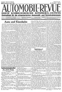 Titelblatt der Nummer 32 von Automobil-Revue Zeitungen 1930