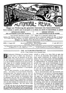 Titelblatt der Nummer 17 von Automobil-Revue Zeitungen 1907