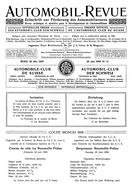 Titelblatt der Nummer 13 von Automobil-Revue Zeitungen 1909