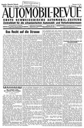 Titelblatt der Nummer 1 von Automobil-Revue Zeitungen 1932