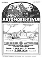 Titelblatt der Nummer 3 von Automobil-Revue Zeitungen 1919