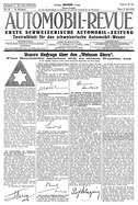 Titelblatt der Nummer 42 von Automobil-Revue Zeitungen 1925
