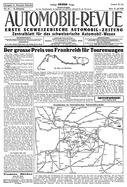 Titelblatt der Nummer 43 von Automobil-Revue Zeitungen 1925