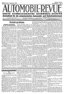 Titelblatt der Nummer 73 von Automobil-Revue Zeitungen 1934