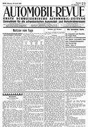 Titelblatt der Nummer 35 von Automobil-Revue Zeitungen 1935