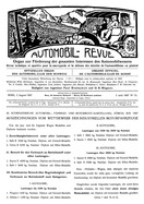 Titelblatt der Nummer 16 von Automobil-Revue Zeitungen 1907