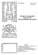 Titelblatt der Nummer 30 von Automobil-Revue Zeitungen 1912