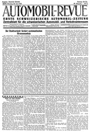 Titelblatt der Nummer 52 von Automobil-Revue Zeitungen 1933