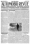 Titelblatt der Nummer 101 von Automobil-Revue Zeitungen 1932