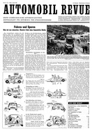 Titelblatt der Nummer 25 von Automobil-Revue Zeitungen 1959
