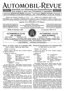 Titelblatt der Nummer 30 von Automobil-Revue Zeitungen 1909