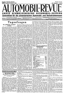 Titelblatt der Nummer 10 von Automobil-Revue Zeitungen 1932