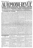 Titelblatt der Nummer 83 von Automobil-Revue Zeitungen 1934